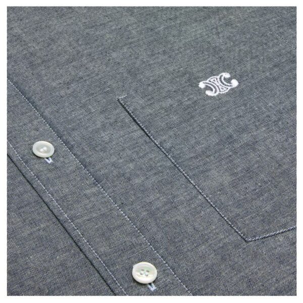 CELINE LOOSE SHIRT IN LIGHT CHAMBRAY COTTON - Image 4
