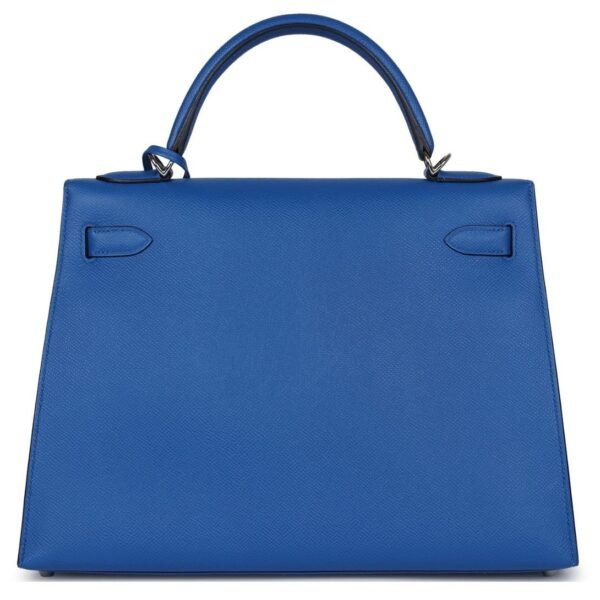 HERMÈS KELLY SELLIER 32 BLEU FRANCE EPSOM PALLADIUM HARDWARE - Image 4