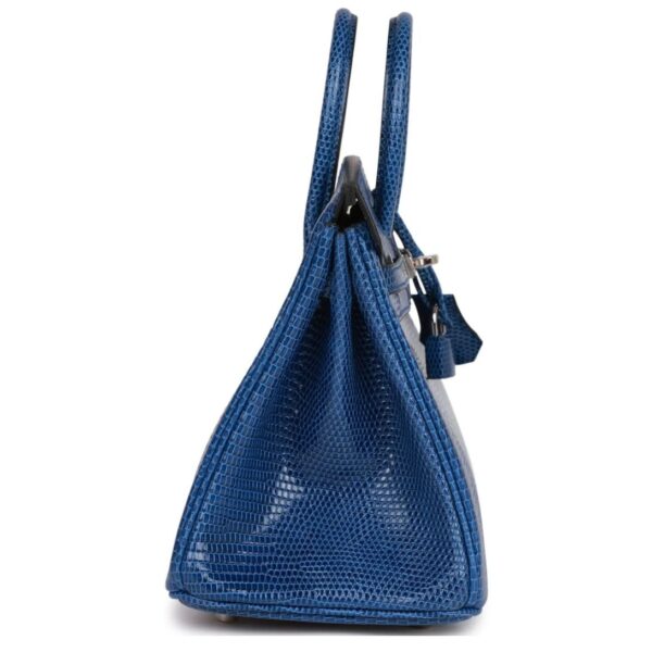 HERMÈS BIRKIN 25 BLEU SAPHIR LIZARD PALLADIUM HARDWARE - Image 4
