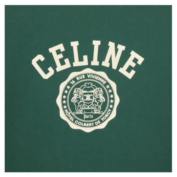 CELINE BLASON REGULAR T SHIRT IN COTTON JERSEY - Image 4