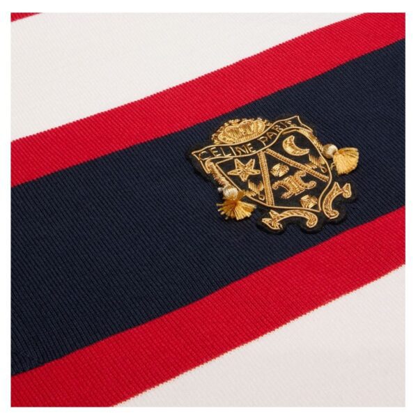 CELINE BLASON RUGBY POLO SHIRT IN STRIPED JERSEY - Image 4