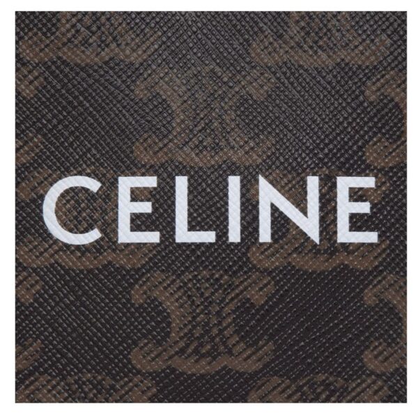 CELINE MICRO VERTICAL CABAS IN TRIOMPHE CANVAS AND CALFSKIN - Image 4