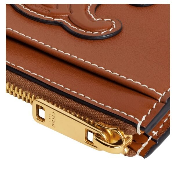 CELINE ZIPPED CARD HOLDER IN SMOOTH LAMBSKIN - Image 4