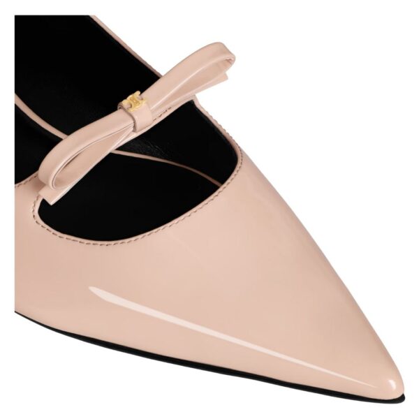 CELINE SUZY POINTY TOE BALLERINA IN PATENT CALFSKIN BLUSH - Image 5
