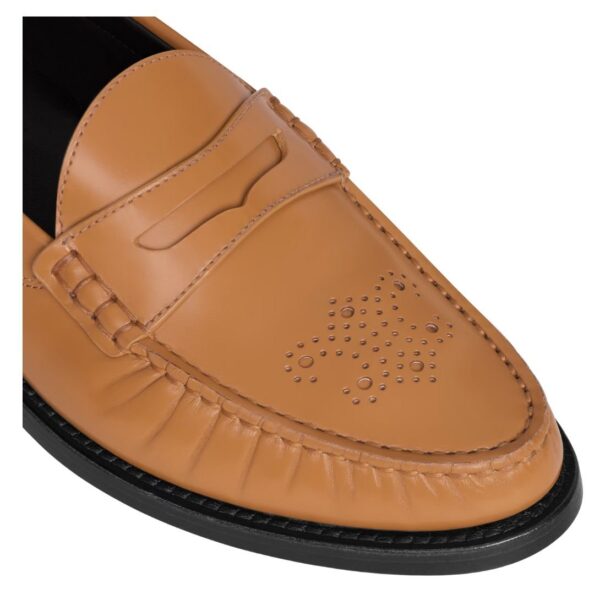 CELINE VIVIENNE LOAFER IN POLISHED BULL LIGHT TAN - Image 5