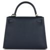 HERMÈS KELLY SELLIER 28 BLEU INDIGO EPSOM GOLD HARDWARE - Image 4