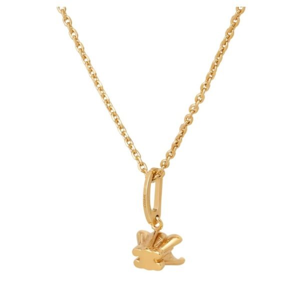 CELINE TRIOMPHE SOLITAIRE NECKLACE IN BRASS WITH GOLD FINISH - Image 4