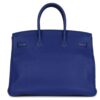 PRE-OWNED HERMÈS BIRKIN 35 BLEU ELECTRIC TOGO GOLD HARDWARE - Image 2