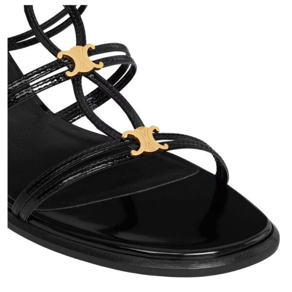CELINE CLEMENCE MULTI TRIOMPHE SANDAL IN GLOSSY CALFSKIN - Image 4