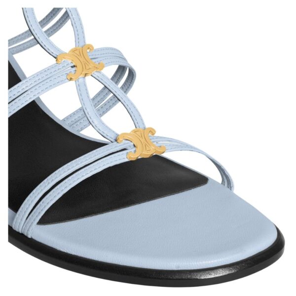 CELINE CLEMENCE MULTI TRIOMPHE SANDAL IN LAMBSKIN GLACIER - Image 5