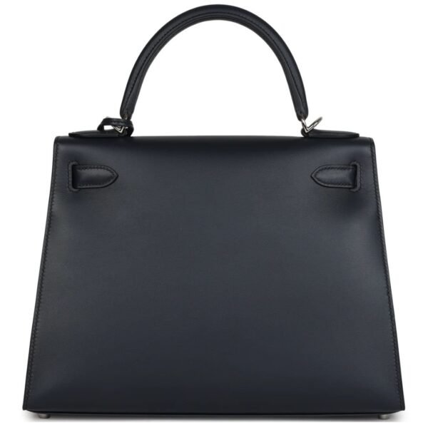 HERMÈS SPECIAL ORDER (HSS) KELLY SELLIER 28 BLEU OBSCUR VERSO SOMBRERO PALLADIUM HARDWARE - Image 2