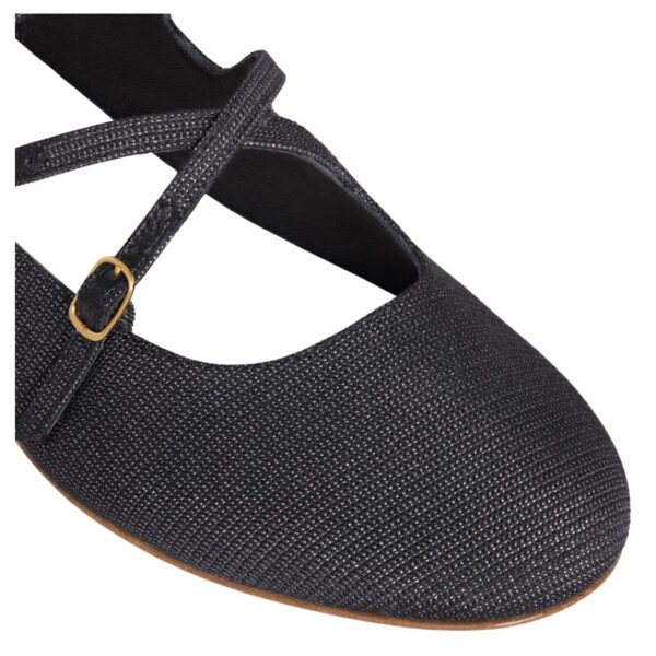 CELINE LES BALLERINES CRISS CROSS BABIES BALLERINA IN LUREX FABRIC - Image 4