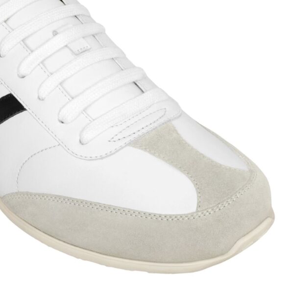 CELINE JOGGER LOW LACE UP SNEAKER IN CALFSKIN AND SUEDE CALFSKIN OPTIC WHITE - Image 4