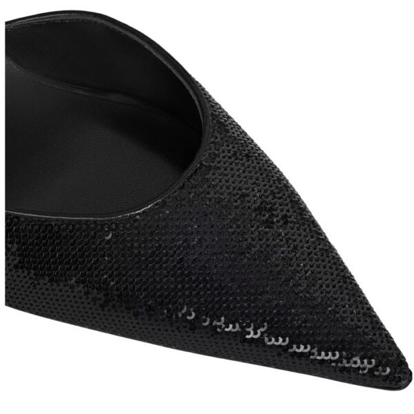 CELINE KITTEN TRIOMPHE STRAP PUMP IN SEQUINS AND CALFSKIN - Image 4