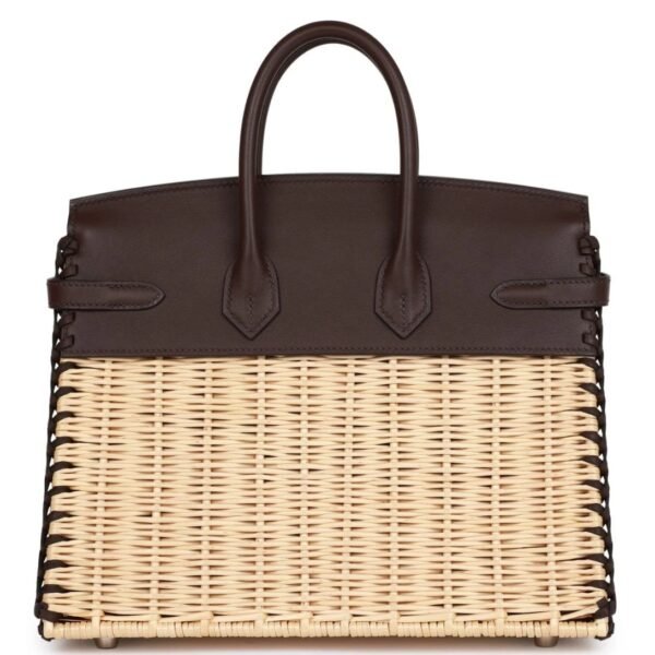 HERMÈS PICNIC BIRKIN 25 ROUGE SELLIER SWIFT PALLADIUM HARDWARE - Image 2
