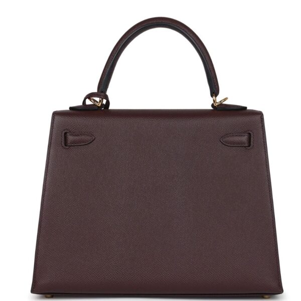 HERMÈS KELLY SELLIER 25 ROUGE SELLIER EPSOM GOLD HARDWARE - Image 2