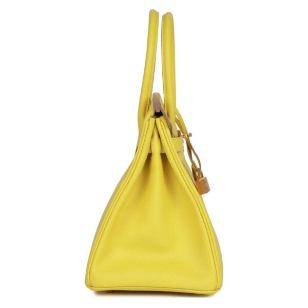 HERMÈS BIRKIN 30 LIME EPSOM GOLD HARDWARE - Image 4