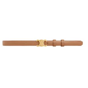 CELINE SMALL TRIOMPHE BELT IN TAURILLON LEATHER BRONZE