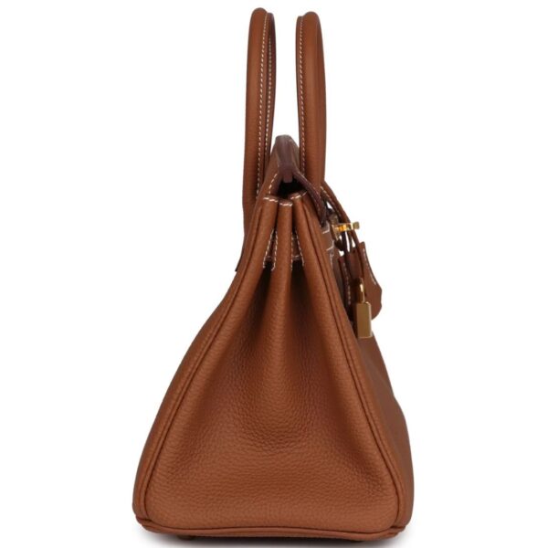 HERMÈS BIRKIN 25 GOLD TOGO GOLD HARDWARE - Image 4