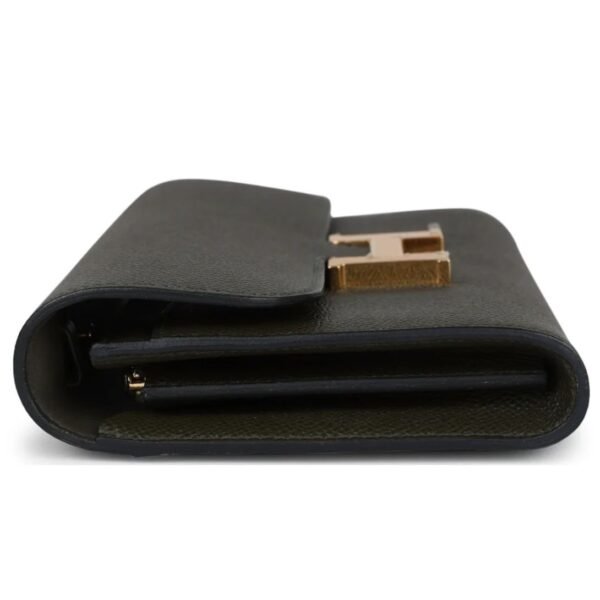 HERMÈS CONSTANCE WALLET TO GO VERT DE GRIS EPSOM GOLD HARDWARE - Image 4