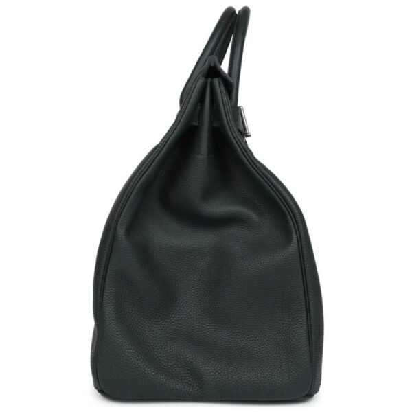 HERMÈS HAC BIRKIN 40 VERT FONCE TOGO PALLADIUM HARDWARE - Image 4