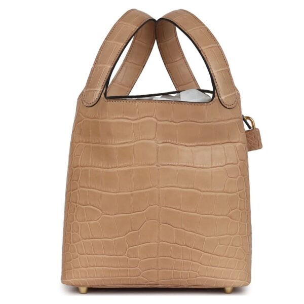 HERMÈS PICOTIN LOCK 18 CHAI MATTE ALLIGATOR GOLD HARDWARE - Image 4