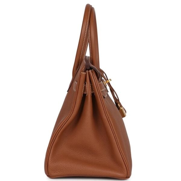 PRE-OWNED HERMÈS BIRKIN 30 GOLD TOGO GOLD HARDWARE - Image 4