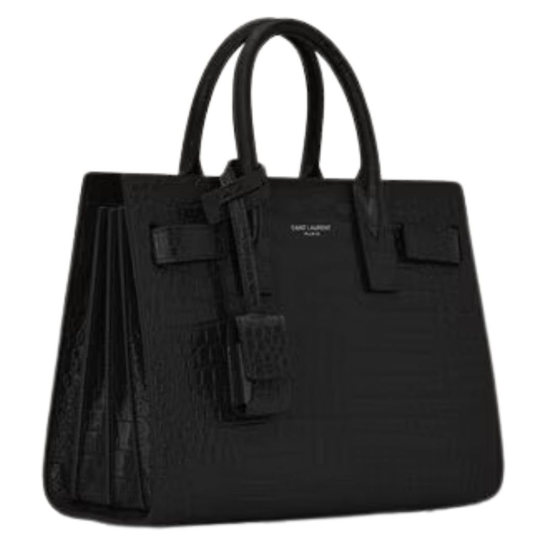 SAINT LAURENT SAC DE JOUR IN CROCODILE EMBOSSED LEATHER NANO - Image 4