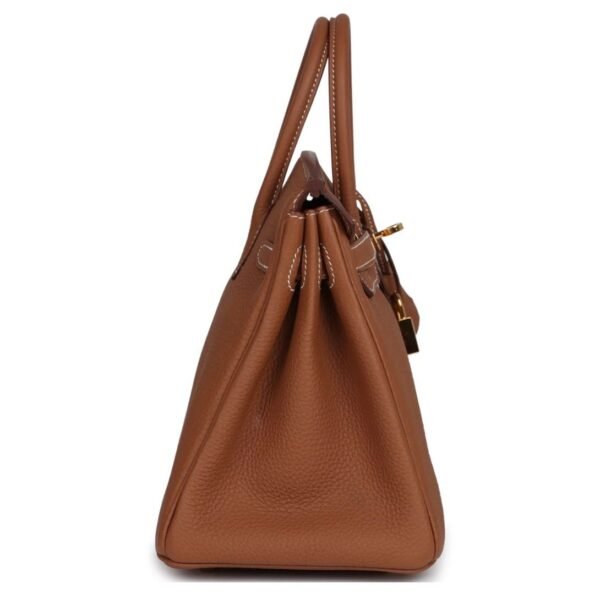 PRE-OWNED HERMÈS BIRKIN 25 GOLD TOGO GOLD HARDWARE - Image 4