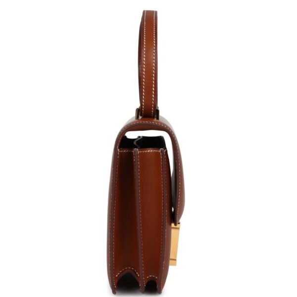 HERMÈS KELLY SELLIER 25 FAUVE BARENIA PALLADIUM HARDWARE - Image 3