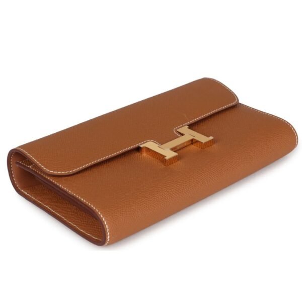HERMÈS CONSTANCE WALLET TO GO GOLD EPSOM GOLD HARDWARE - Image 4