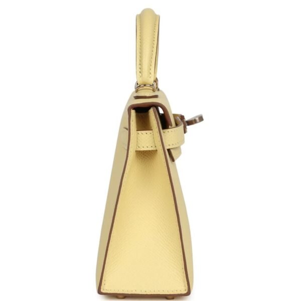 HERMÈS SPECIAL ORDER (HSS) KELLY SELLIER 20 JAUNE POUSSIN VERSO EPSOM PERMABRASS HARDWARE - Image 4