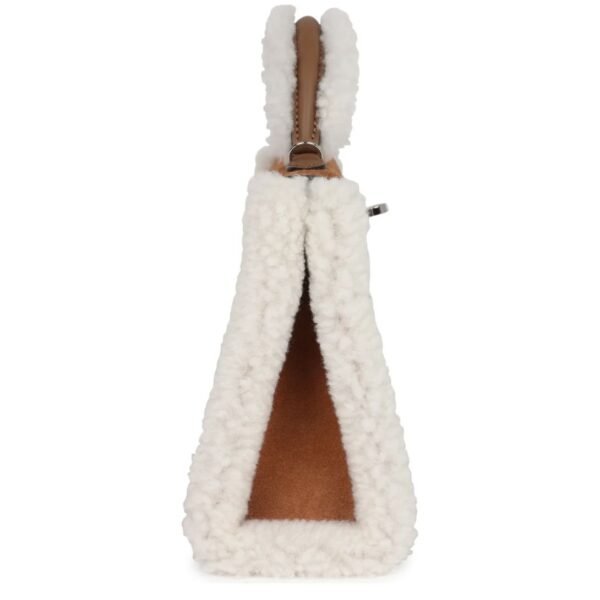 HERMÈS TEDDY KELLY 20 CHAMOIS SHEARLING AND SWIFT PALLADIUM HARDWARE - Image 4