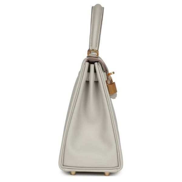 HERMÈS KELLY RETOURNE 25 GRIS PERLE SWIFT GOLD HARDWARE - Image 4