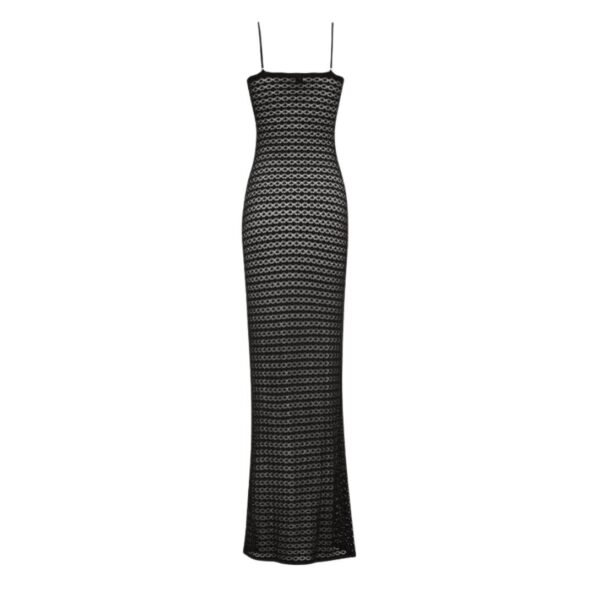 SAINT LAURENT LONG DRESS IN POINTELLE KNIT - Image 2