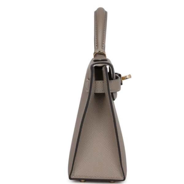 HERMÈS SPECIAL ORDER HSS KELLY SELLIER 20 GRIS ASPHALTE VERSO EPSOM PERMABRASS HARDWARE - Image 4