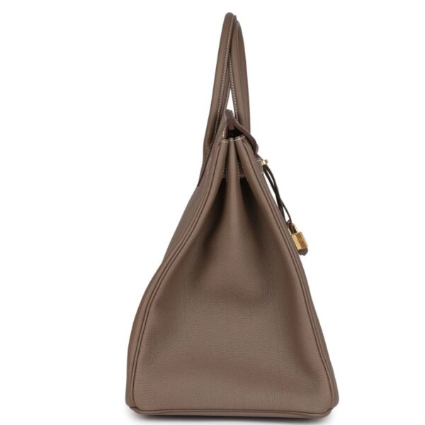 HERMÈS BIRKIN 40 ETOUPE TOGO GOLD HARDWARE - Image 4