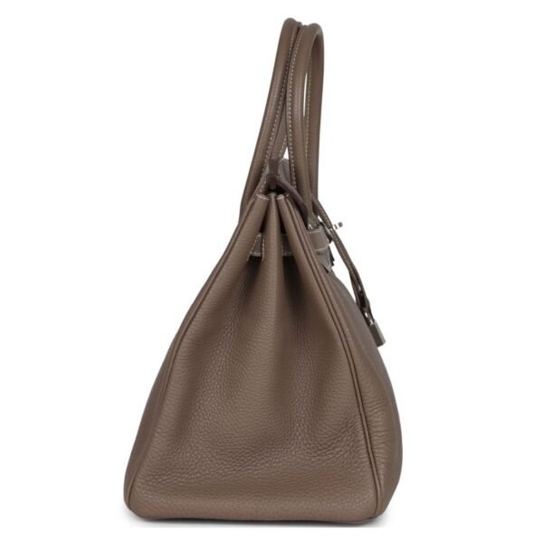 PRE-OWNED HERMÈS BIRKIN 35 ETOUPE TOGO PALLADIUM HARDWARE - Image 4