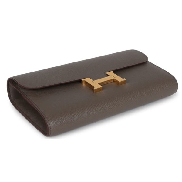 HERMÈS CONSTANCE WALLET TO GO ETAIN EPSOM GOLD HARDWARE - Image 4