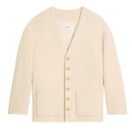 CELINE OVERSIZED JACKET IN BOUCLÉ TWEED CASHMERE IVOIRE
