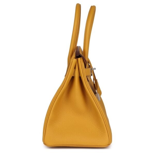 HERMÈS BIRKIN 30 JAUNE AMBRE TOGO PALLADIUM HARDWARE - Image 4