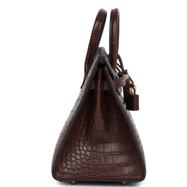 HERMÈS BIRKIN SELLIER 20 HAVANE MATTE ALLIGATOR GOLD HARDWARE - Image 4