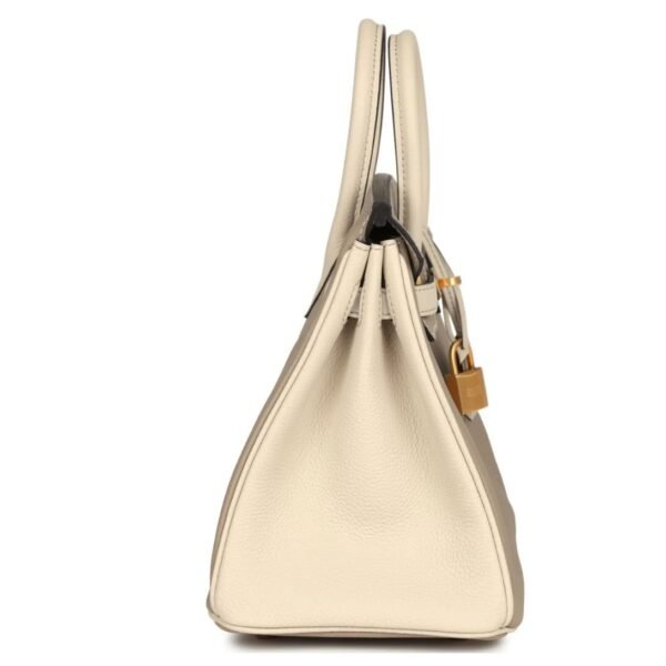 HERMÈS SPECIAL ORDER HSS BIRKIN 25 GRIS TOURTERELLE AND CRAIE TOGO BRUSHED GOLD HARDWARE - Image 4
