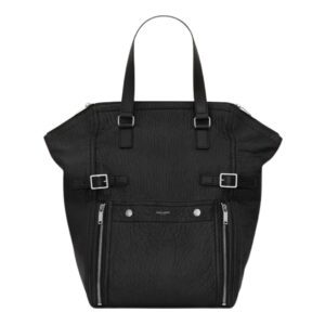 SAINT LAURENT DOWNTOWN TOTE BAG IN LAMBSKIN LEATHER