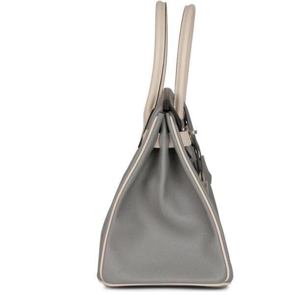 HERMÈS SPECIAL ORDER HSS BIRKIN 30 GRIS MOUETTE AND CRAIE EPSOM BRUSHED PALLADIUM HARDWARE - Image 4