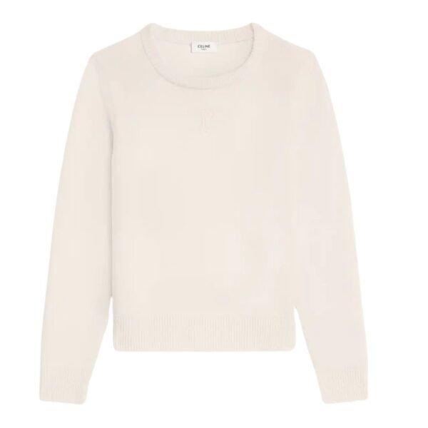 CELINE CREW NECK SWEATER IN HERITAGE CASHMERE BABY BLUE - Image 4