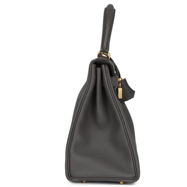 HERMÈS KELLY RETOURNE 28 ETAIN TOGO GOLD HARDWARE - Image 4