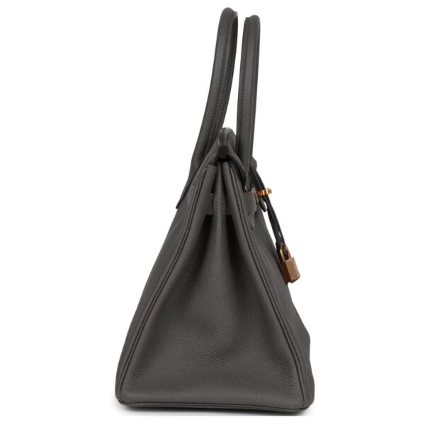 HERMÈS BIRKIN 30 ETAIN TOGO ROSE GOLD HARDWARE - Image 4