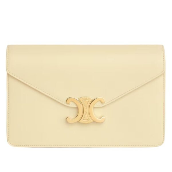 CELINE WALLET ON CHAIN MARGO IN SHINY CALFSKIN NUDE - Image 11