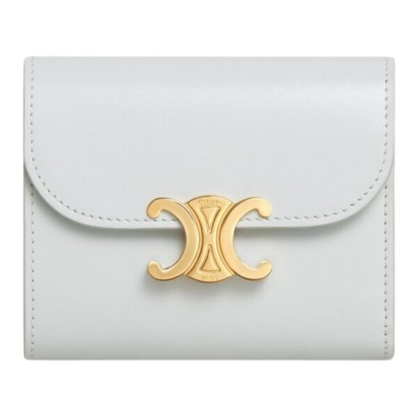 CELINE SMALL FLAP WALLET TRIOMPHE IN SHINY CALFSKIN BLACK - Image 11